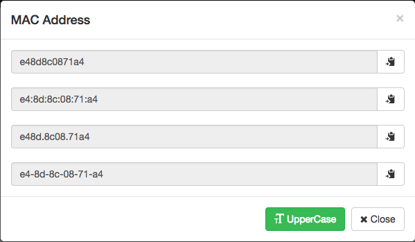 MAC Address Formats