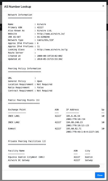 PeeringDB Whois